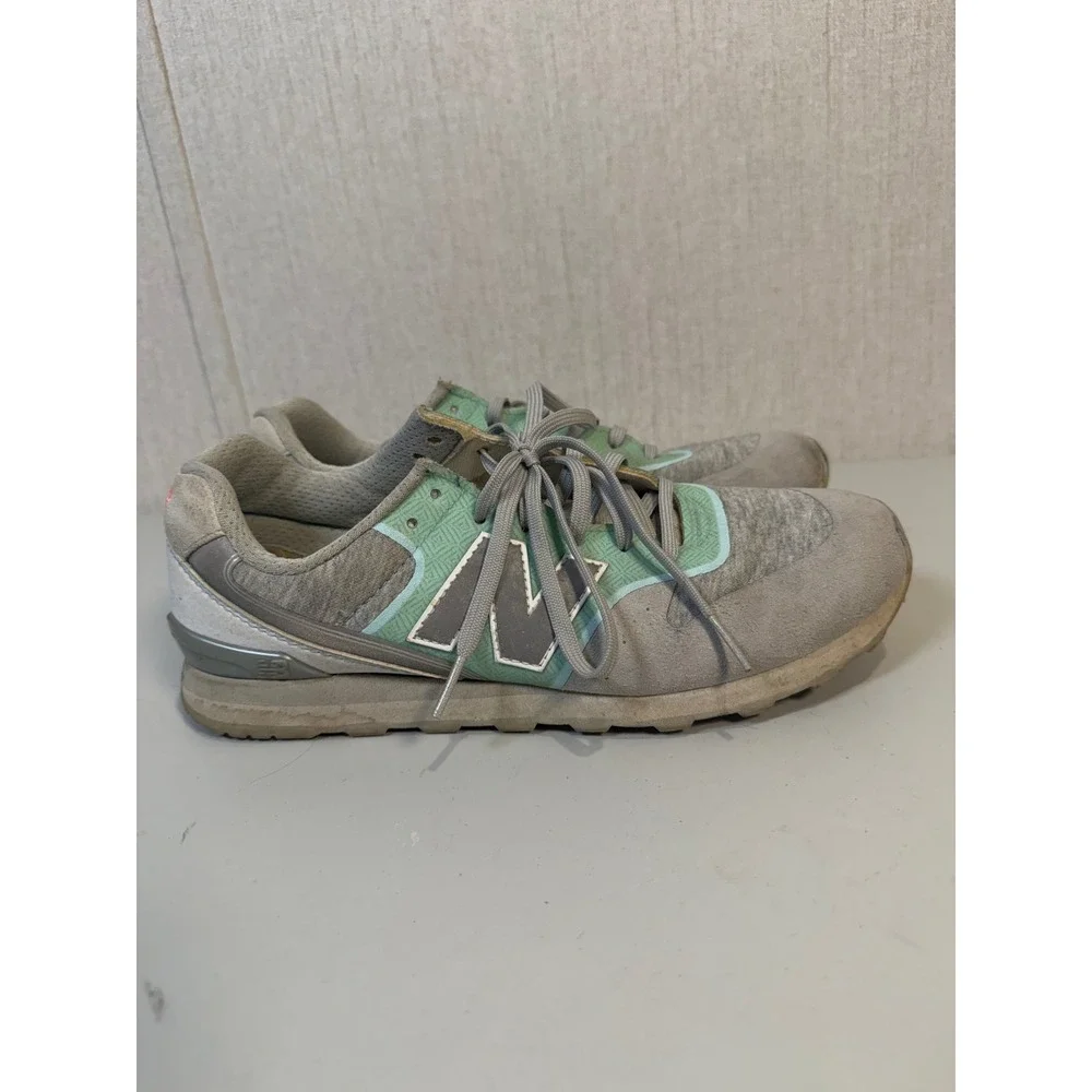 New Balance Women 7.5 696 Casual Sneakers Training‎ Shoes Grey / Teal Wl69nob
